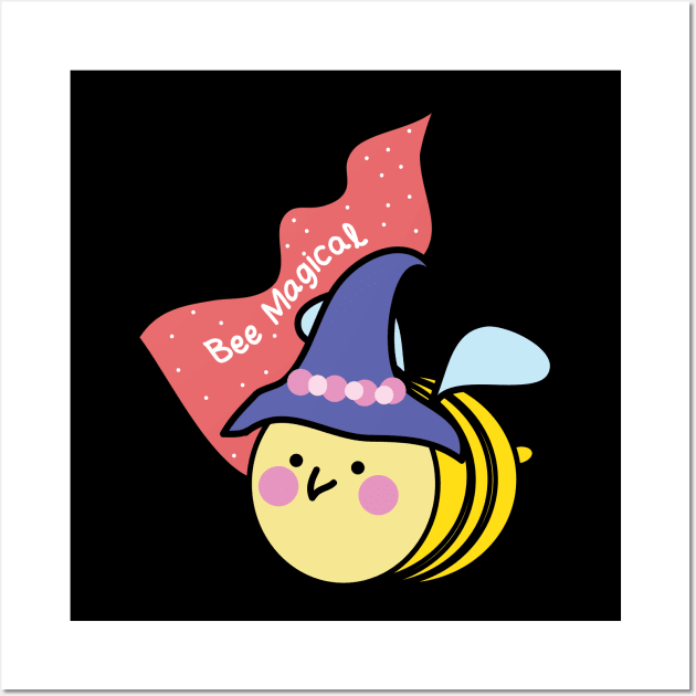 Bee magical cute wizard bee Wall Art by 4wardlabel